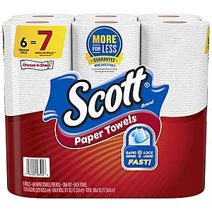 Walgreens,  Scott Paper Towels, 6 rolls or Bath Tissue, 12 big rolls • Select Kleenex Facial Tissue, 3 pk., $3.75 with digital coupon
