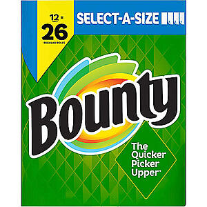 Sam's Club Members, 24 rolls Bounty Select-A-Size 2-Ply Paper Towels, $31.92 ($1.33/roll)