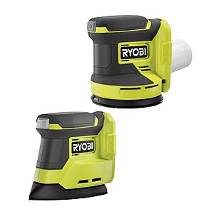 Ryobi ONE+ 18V Cordless 2-Tool Combo Kit with Random Orbit Sander and Corner Cat Finish Sander (Tools Only), $59, free shipping, Home Depot