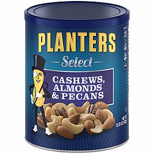Planters Products: 15.25oz Select Mixed Nuts $6.90 w/ S&S & More + Free S&H