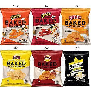 Prime Members : Frito-Lay Baked & Popped Mix Variety Pack, 40 Count, $9.17 W/ S&S, Smartfood Popcorn Variety Pack, 40 count, $8.99, 40 ct kettle cooked, $8.99, 40 ct cheetos, $8.99