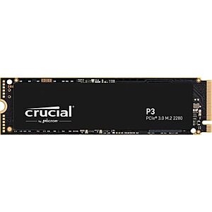 Crucial P3 PCIe 3.0 3D NAND NVMe M.2 SSD: 2TB $137 + Free Shipping