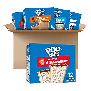 Kellogs Pop-Tarts Toaster Pastries Variety Pack 5 boxes 60 Pop Tarts $7.78 after Coupon and 15% S&S or $8.99 at 5% discount