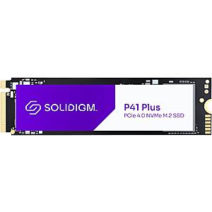 Solidigm P41 Plus 1TB M.2 2280 PCIe 4.0 NVMe Gen4 Internal Solid State Drive $34.99 or  3x for $86.97