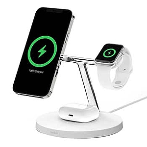 Belkin BOOST CHARGE PRO 3-in-1 Wireless Charger with MagSafe 15W - $119.99