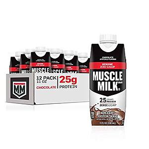 12-Pack 11-Oz Muscle Milk Protein Shake (Chocolate) $7.81 ($0.65 each) w/ S&S + Free Shipping w/ Prime or on orders over $25 $8.98