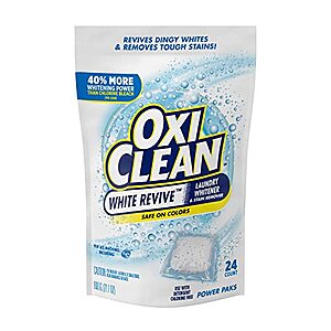 24-Count OxiClean White Revive Laundry Stain Remover Power Paks $6