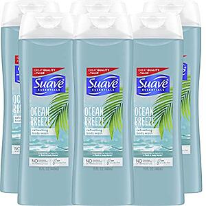 6-Pack 15-Oz Suave Essentials Body Wash (Ocean Breeze) $8.39 ($1.40 each) w/ S&S + Free Shipping w/ Prime or on orders over $25