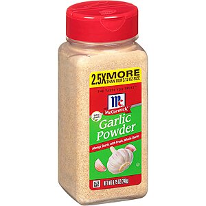 8.75oz. McCormick Classic Garlic Powder $4.90 & More w/ Subscribe & Save