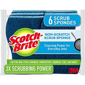 6-Count Scotch-Brite Non-Scratch Scrub Sponges $3.84 w/ S&S + Free Shipping w/ Prime or on orders over $25