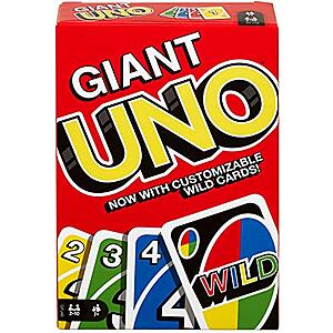 Giant UNO Family Card Game $10.72 + Free Shipping w/ Prime or on orders over $25