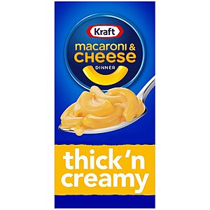 7.25-Oz Kraft Macaroni and Cheese Thick'n Creamy Dinner $0.74 w/ S&S + Free Shipping w/ Prime or on orders over $25