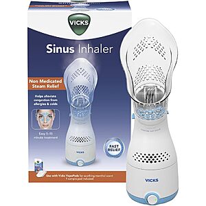 Vicks Personal Sinus Steam Inhaler w/ Soft Face Mask $23.40 + Free Shipping w/ Prime or on orders over $35