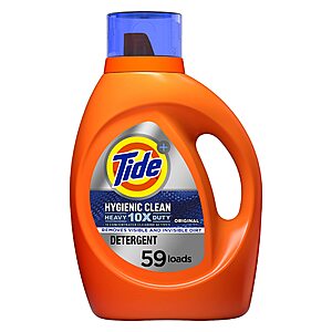 92-Oz Tide Hygienic Clean Heavy 10X Duty Laundry Detergent Liquid Soap (Original) $9.32 w/ S&S + Free Shipping w/ Prime or on orders over $35