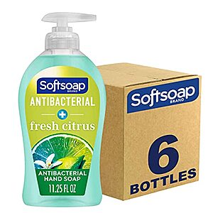 6-Pack 11.25-Oz Softsoap Antibacterial Liquid Hand Soap (Fresh Citrus) $10.42 w/ S&S + Free Shipping w/ Prime or on orders over $35