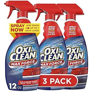 3-Pack 12-Oz OxiClean Max Force Laundry Stain Remover Spray $8.17 w/ S&S + Free Shipping w/ Prime or on orders over $35