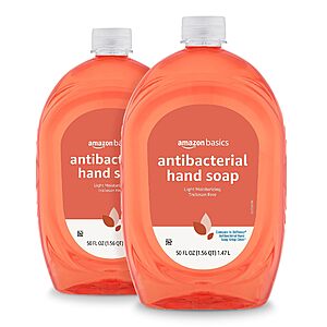 2-Pack 50-Oz Amazon Basics Liquid Hand Soap Refill (Citrus) $6.37 w/ S&S + Free Shipping w/ Prime or on orders over $35