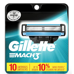 Gillette Mach3 Men's Razor Blades, 10 Blade Refills ($1.14 per cartridge with 5% S&S) $11.38