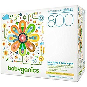 Babyganics Face- Hand & Baby Wipes- Fragrance Free- 800 Count $13.97