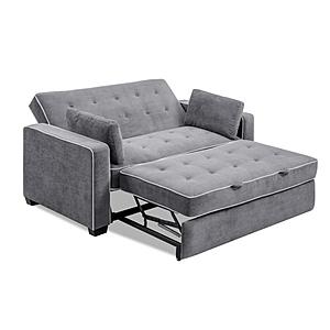 Home Depot Has - Augustus Microfiber Convertible Sofa, Queen Size Bed in Grey for $681.83