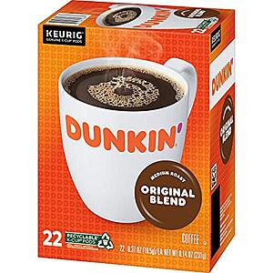Dunkin’ Original Blend Medium Roast Coffee K-Cup 88 count $30.78