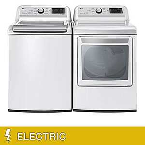 Costco Members: LG 5.0 cu.ft. Washer & 7.3 cu.ft. Electric Dryer (White) $1200 & More + Free Delivery