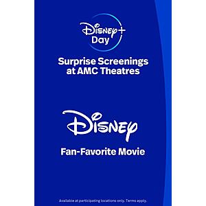 Disney+ Day Surprise Screening at AMC - $5 (Nov. 12th-14th)