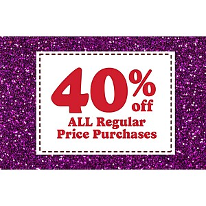 40% Off All Regular Price Purchases Online at Michaels (valid thru 11/28)