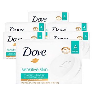 Prime Members: Dove Skincare: 24-Ct 3.75oz Dove Moisturizing Beauty Bar $12.65 & More w/ S&S + Free S/H