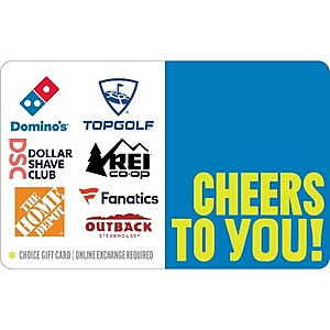 $50 Cheers to you eGift Card(redeem for Home Depot) + $5 Target GC for $50
