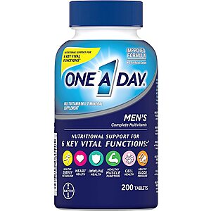 200-Count One A Day Men's Multivitamins 2 for $13.50 w/ Subscribe & Save & More