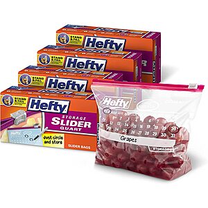 160-Ct Hefty Slider Storage Calendar Bags (Quart) $11.04 or less w/ S&S & More