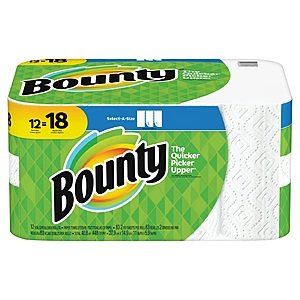 36-Ct Bounty Giant Roll Paper Towels + $10 Target GC $38.70 + Free Store Pickup