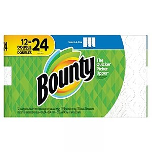 24-Ct Bounty Select-A-Size Double Roll Paper Towels + $10 Target GC $33.55 + Free Store Pickup