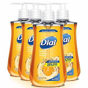 4-Count 9.375oz Dial Antibacterial Liquid Hand Soap (Gold) $3.25 w/ S&S + Free S&H