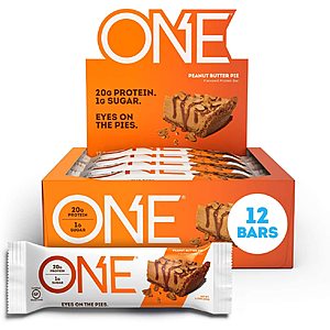 12-Pack 2.12-Oz ONE Protein Bars, Peanut Butter Pie $13.12 or less w/ S&S & More