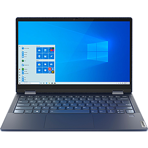 Lenovo Yoga 6 13 2-in-1 13.3" Touch Screen Laptop AMD Ryzen 5 8GB Memory 256GB SSD Abyss Blue Fabric Cover 82FN003TUS - $499.99