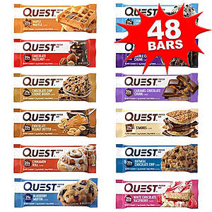 48 Quest Protein Bars (various flavors + short expiration) $49.99 + Shipping (free ship over $99.99)