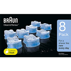 8-Pack Braun Clean & Renew Refill Cartridges $29.99 + FS at Costco