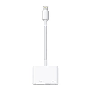 Apple Lightning Digital AV Adapter (Lightning to HDMI) $12.99