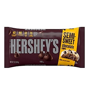 Hershey's Semi-Sweet Chocolate Chips 12 Oz Bag (12-pack) (Regular or Mini) - Starting at $14.99 with FREE S&H for Amazon Prime