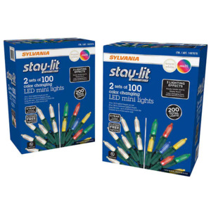 Sylvania Stay-lit 100 Mini Color Changing LED Lights, 4-pack $20.  Reg $40.  F/S from Costco.