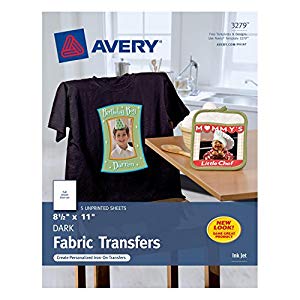 Avery Dark T-Shirt Transfers, Matte, 8-1/2" x 11", 5 Sheets (3279) $5.66