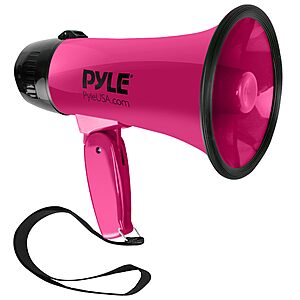 20-Watt Pyle Pro Megaphone with Siren (PMP24PK, Pink) $9.30 + Free Shipping w/ Prime or on $35+