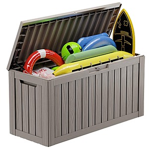 80-Gallon EasyUp Resin Outdoor Storage Deck Box (Light Brown) $50 + Free Shipping $49.99