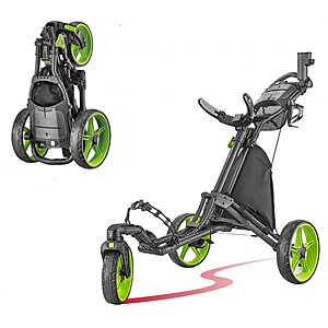 CaddyTek CaddyLite 15.3 Quad-Fold Golf Push Cart w/ swivel front wheel $118 + Free Shipping