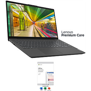 Lenovo IdeaPad 5 Laptop w/ PremiumCare: i5-1035G1, 15.6" 1080p IPS, 16GB DDR4, 512GB SSD + Microsoft Office Home & Student 2019 $699 + Free Shipping @ B&H
