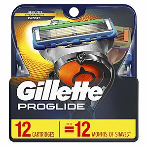 Gillette Fusion5 ProGlide Men's Razor Blades - 12 Refills $26.24 w/S&S or $24.55 w/ 5 items.