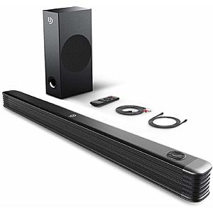 Amazon.com - BOMAKER Sound Bar, 150W Soundbar with Wireless Subwoofer - $64.78 Free shipping