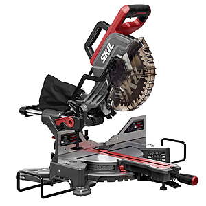 SKIL 10-in 15-Amp Dual Bevel Sliding Compound Corded Miter Saw - Walmart $219